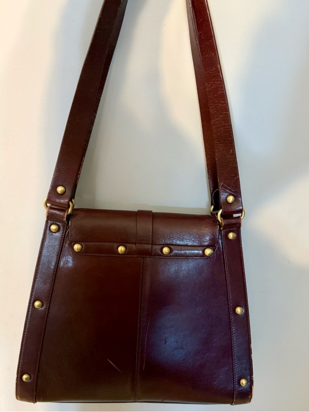 Etienne Aigner Leather Messenger Shoulder Bag - Picture 2 of 4